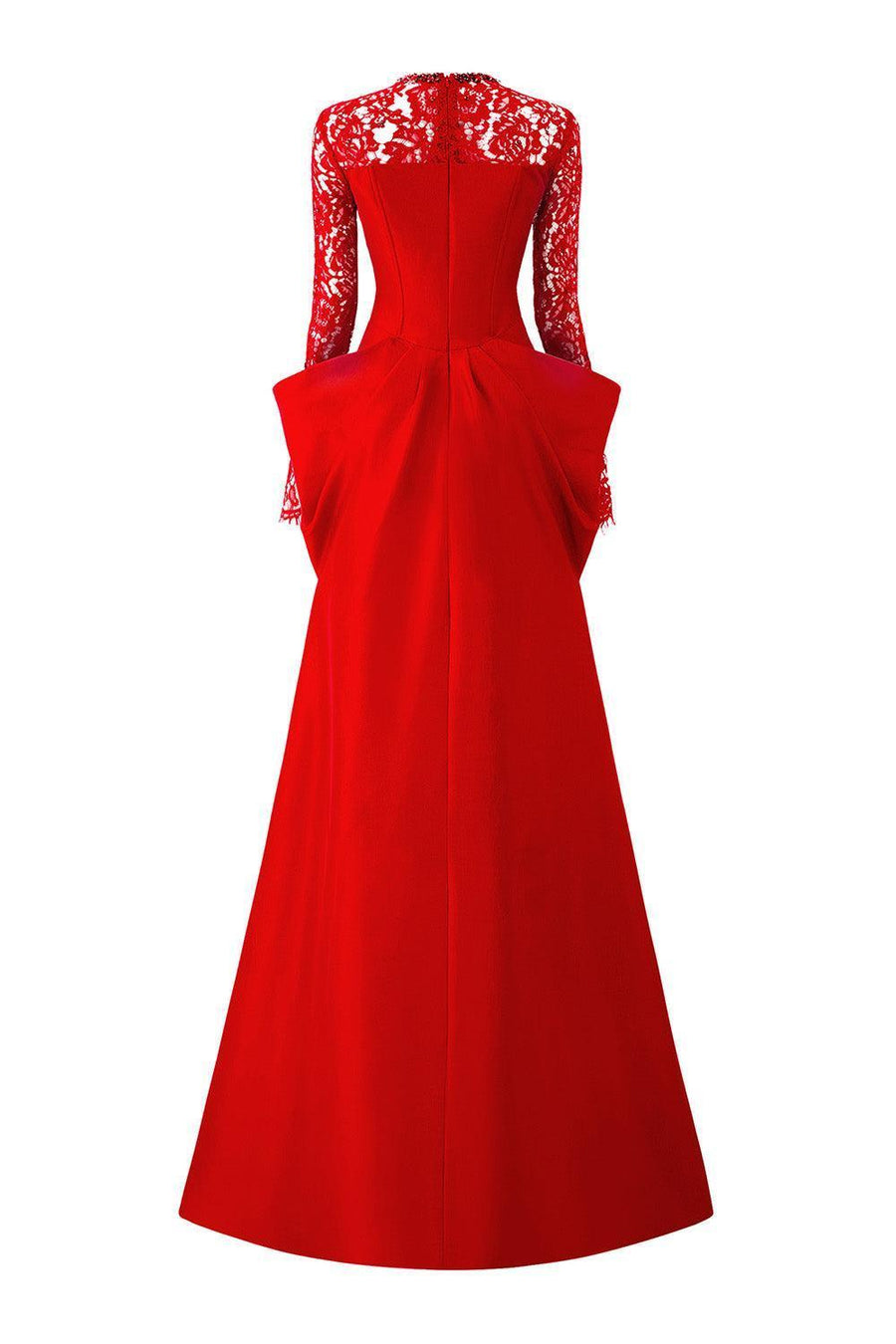 Malayah A-line Draped Taffeta Extra Long Length Dress Gown Dress I.H.F Atelier