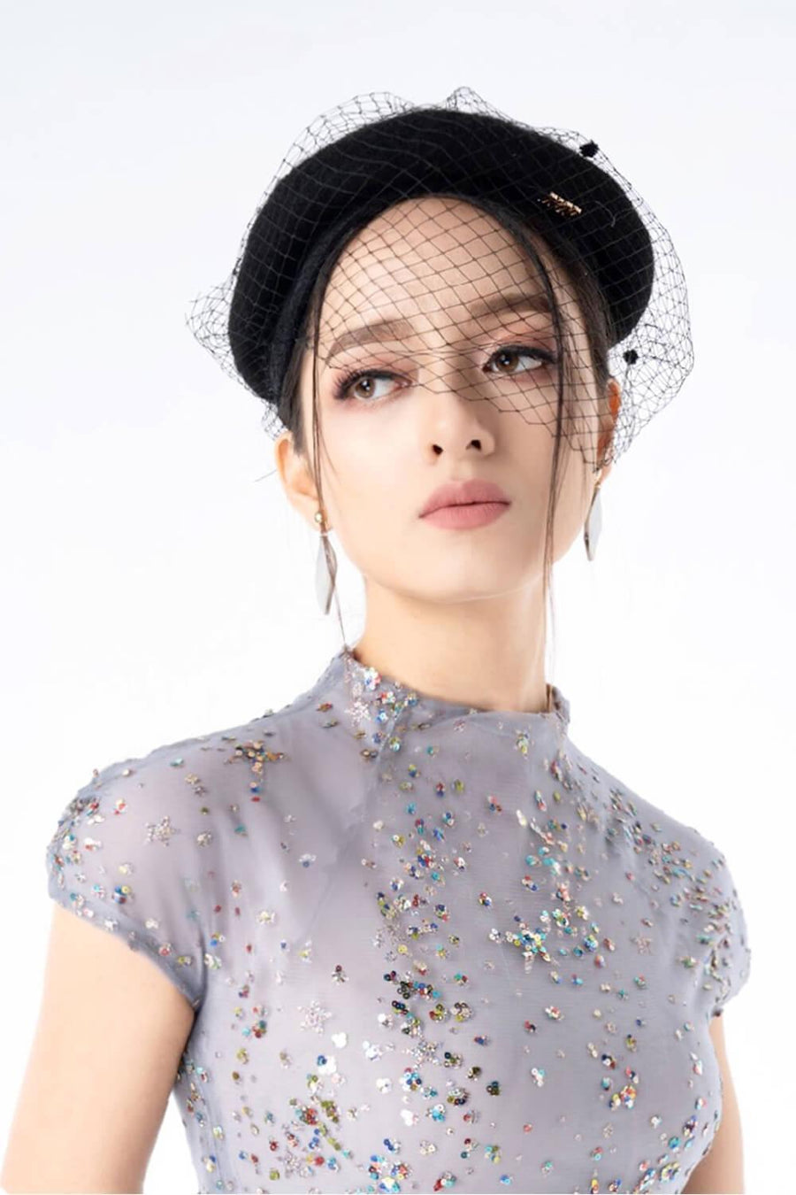 Margaret Layered Sequin Organza Mini Dress 9