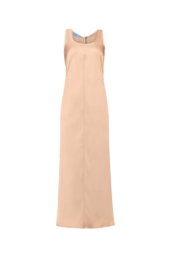 Margot Straight Strappy Silk Ankle Length Dress