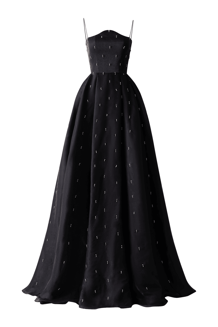 Maria Ball Gown Spaghetti Strap Voile Floor Length Dress 1