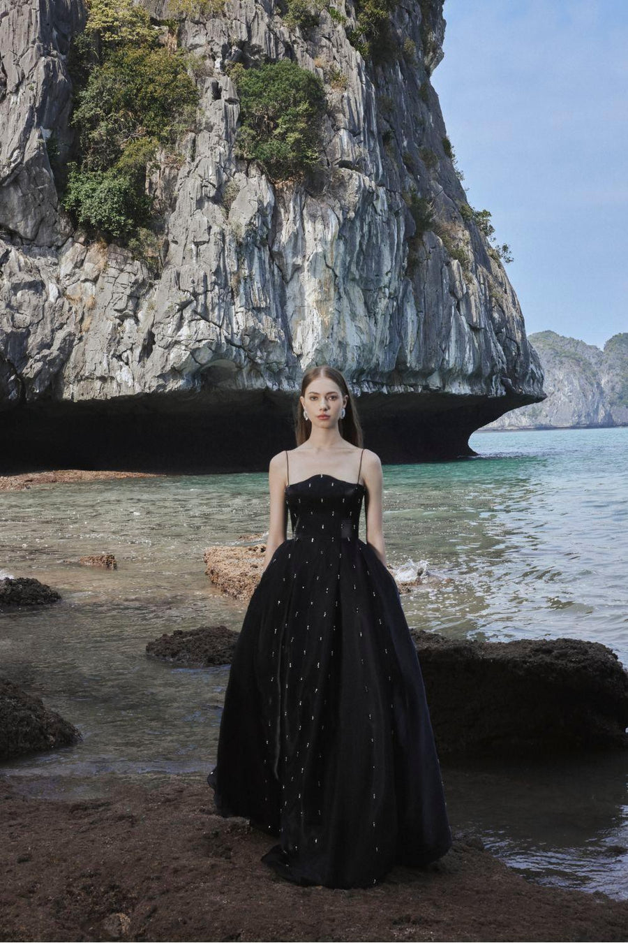 Maria Ball Gown Spaghetti Strap Voile Floor Length Dress 2