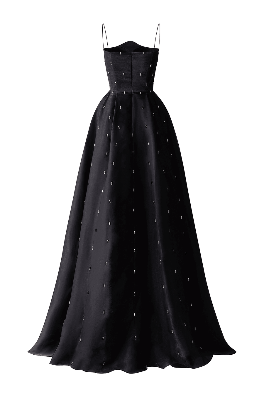 Maria Ball Gown Spaghetti Strap Voile Floor Length Dress 4