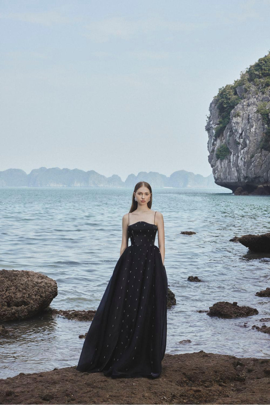 Maria Ball Gown Spaghetti Strap Voile Floor Length Dress 5