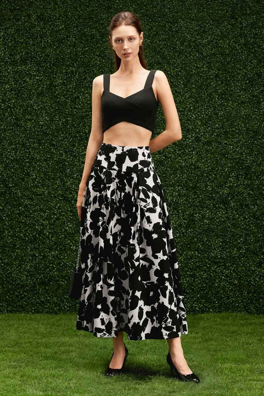 Marleigh Crossover Loose Strap Rain Cloth Crop Top