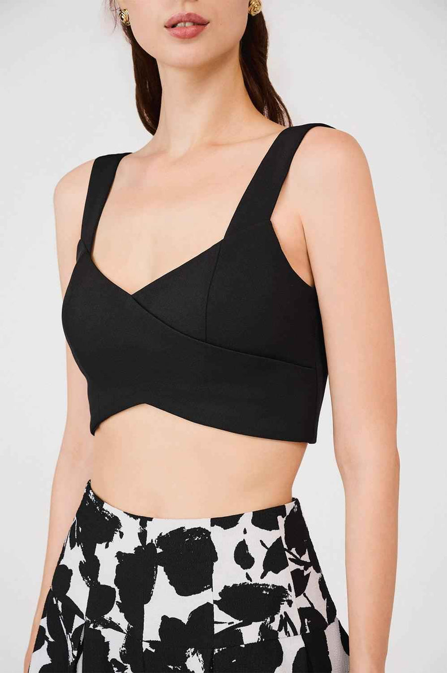 Marleigh Crossover Loose Strap Rain Cloth Crop Top