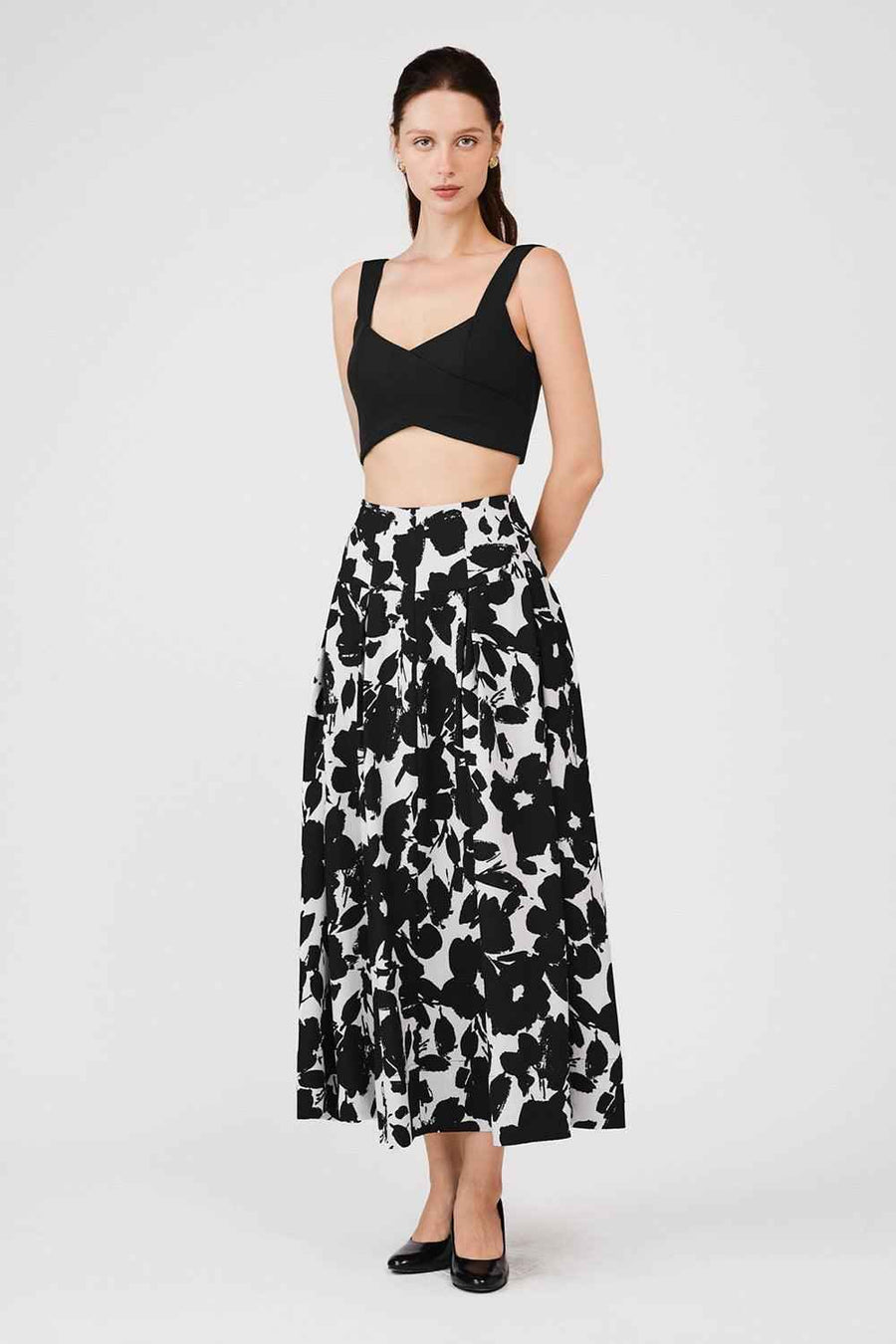 Marleigh Crossover Loose Strap Rain Cloth Crop Top