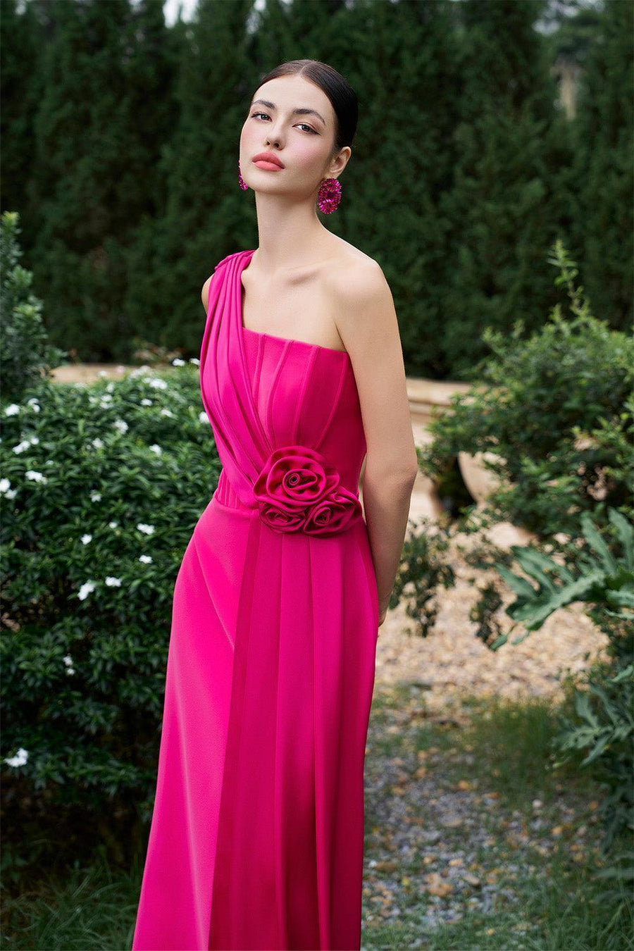 Matthias Sheath One Shoulder Silk Crepe Floor Length Dress Gown Dress I.H.F Atelier