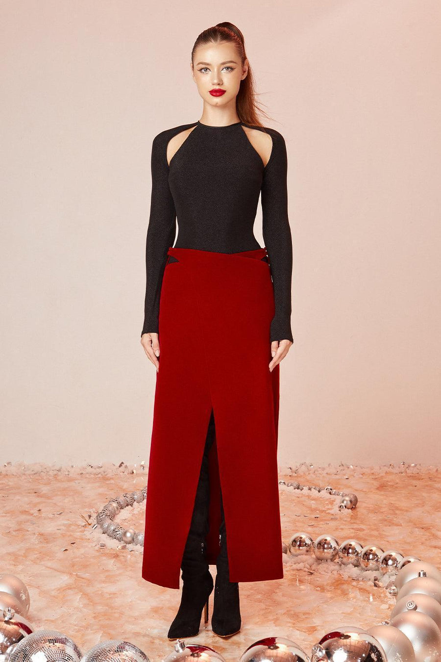 Mellow A-line Long Sleeved Cotton Polyester Ankle Length Set 1