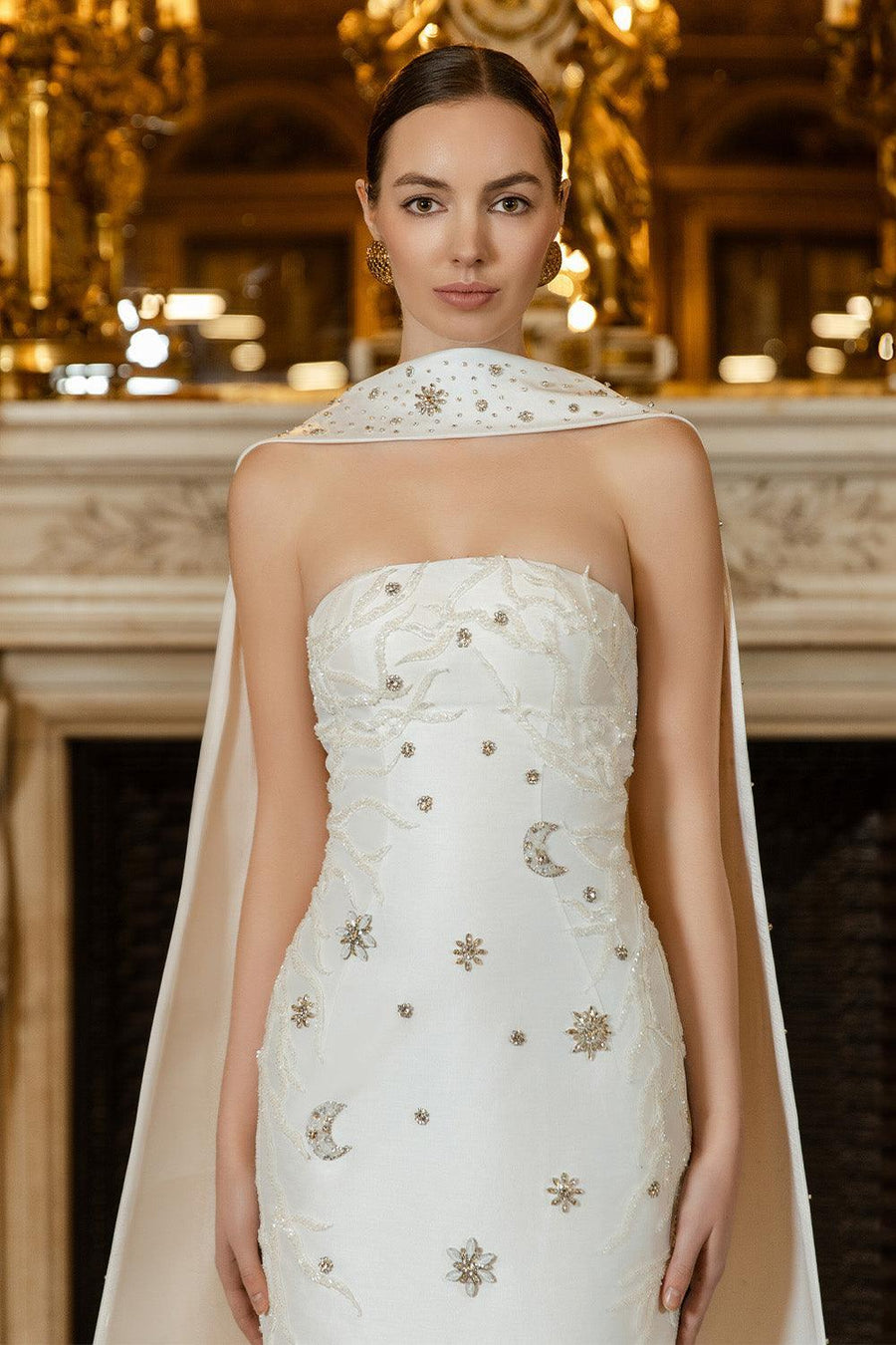 Memorial Sheath Back Slit Taffeta Floor Length Set 2