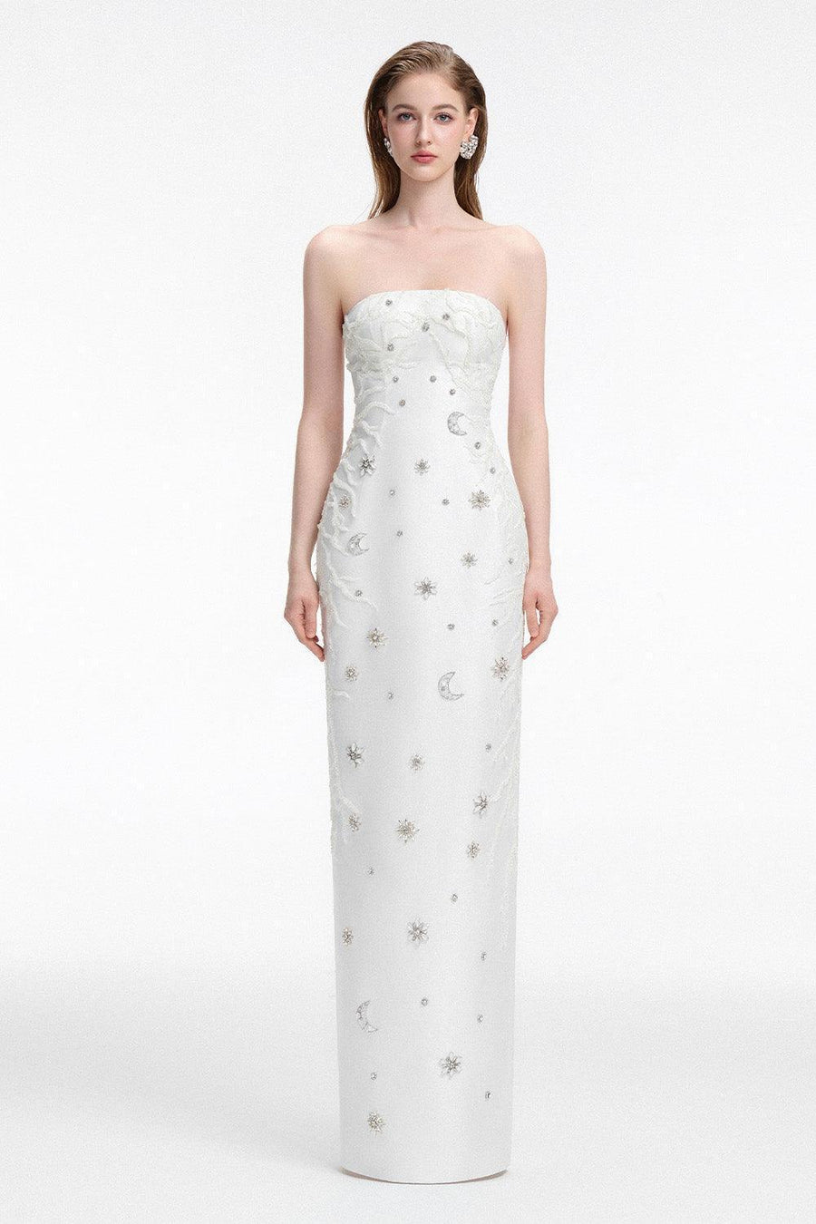 Memorial Sheath Back Slit Taffeta Floor Length Set 5