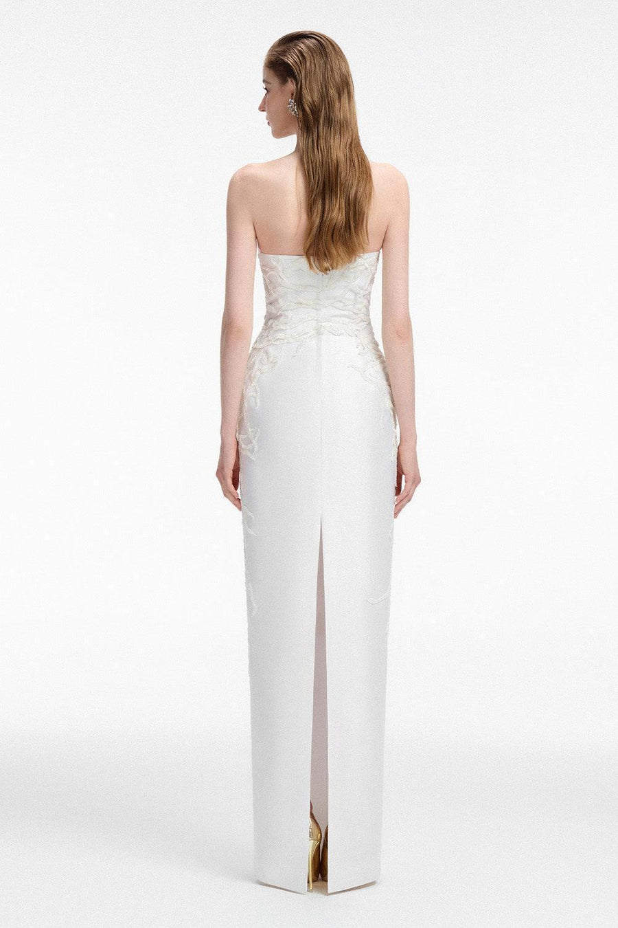 Memorial Sheath Back Slit Taffeta Floor Length Set 8