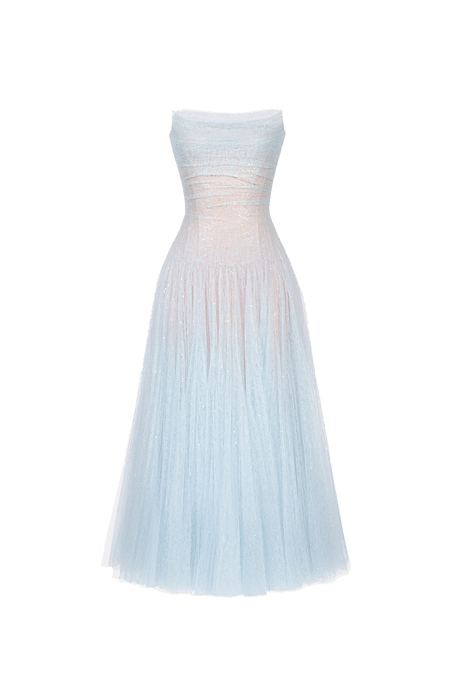Draped Lace Midi Dress 10