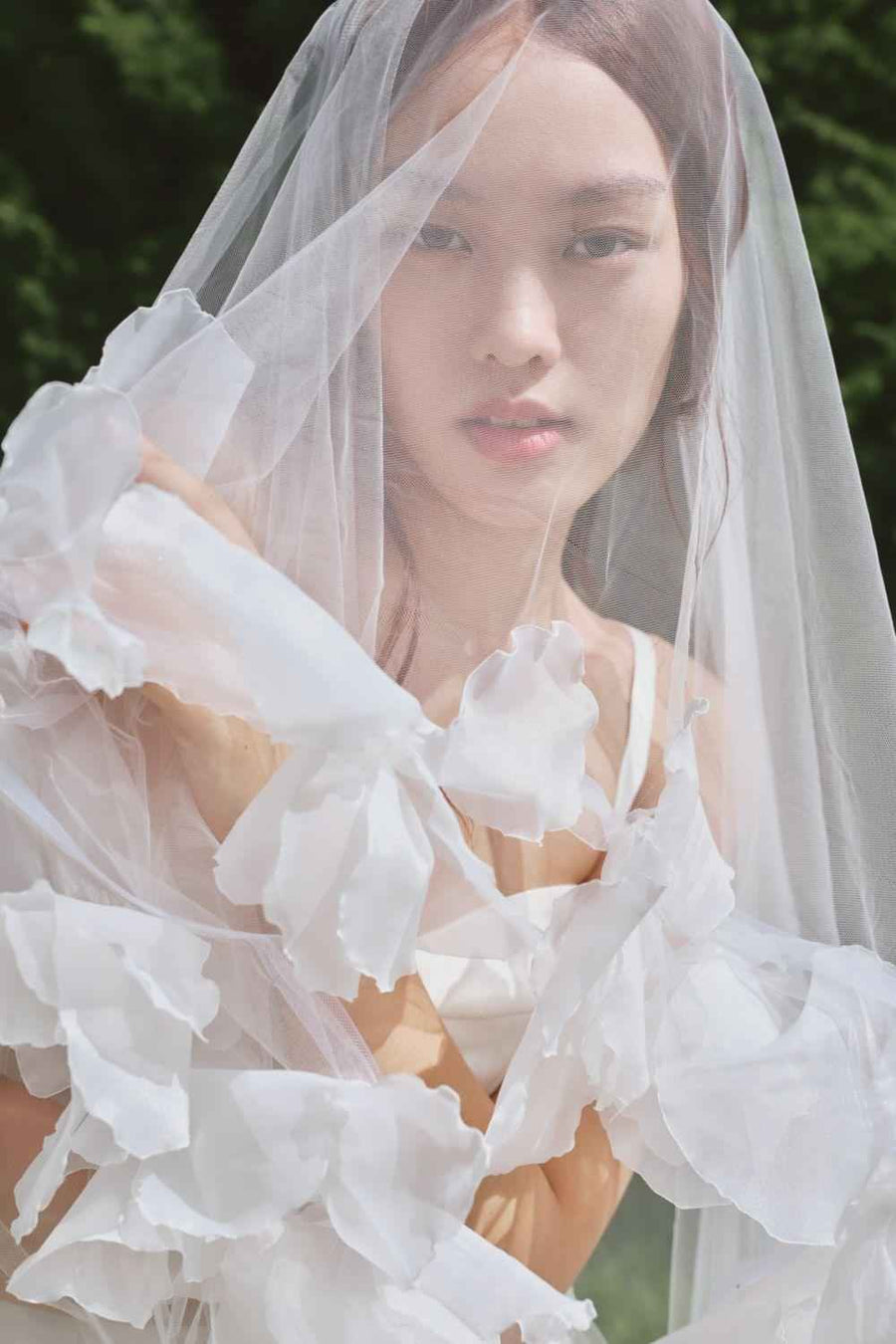 Mikado Ball Gown Semi-Heart Neck Silk Floor Length Dress