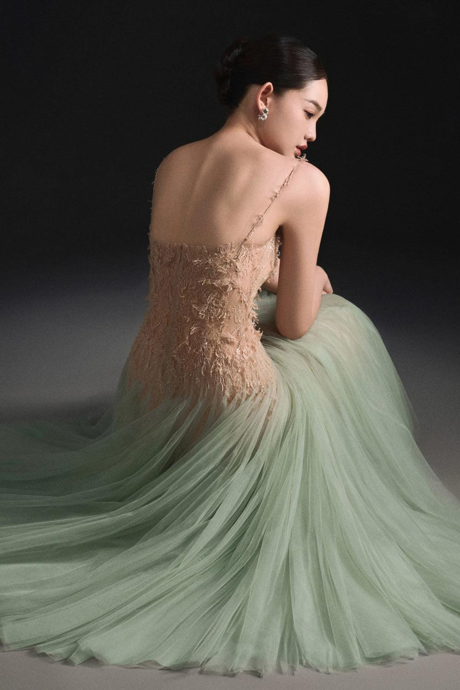 Mint Ombre Lace Midi Dress 7