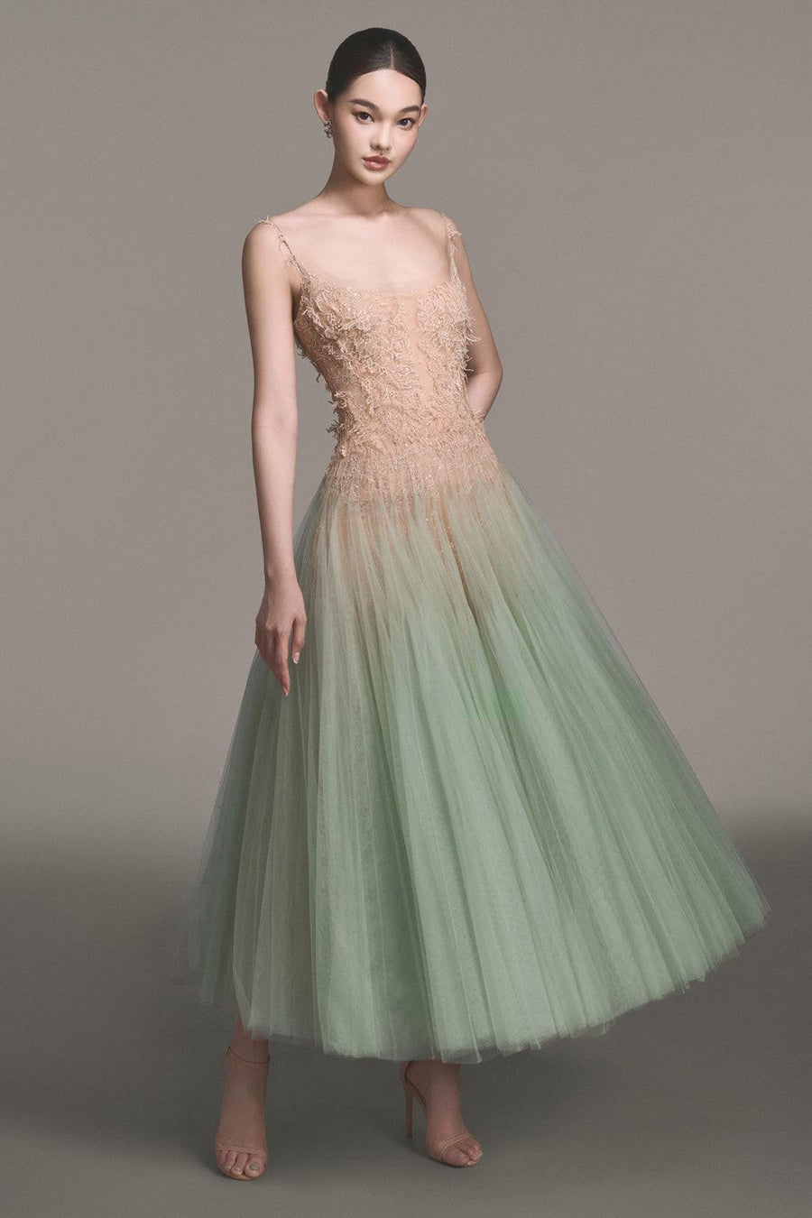 Mint Ombre Lace Midi Dress 8