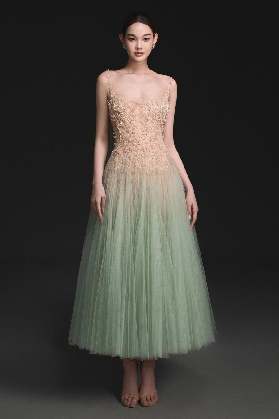 Mint Ombre Lace Midi Dress 9