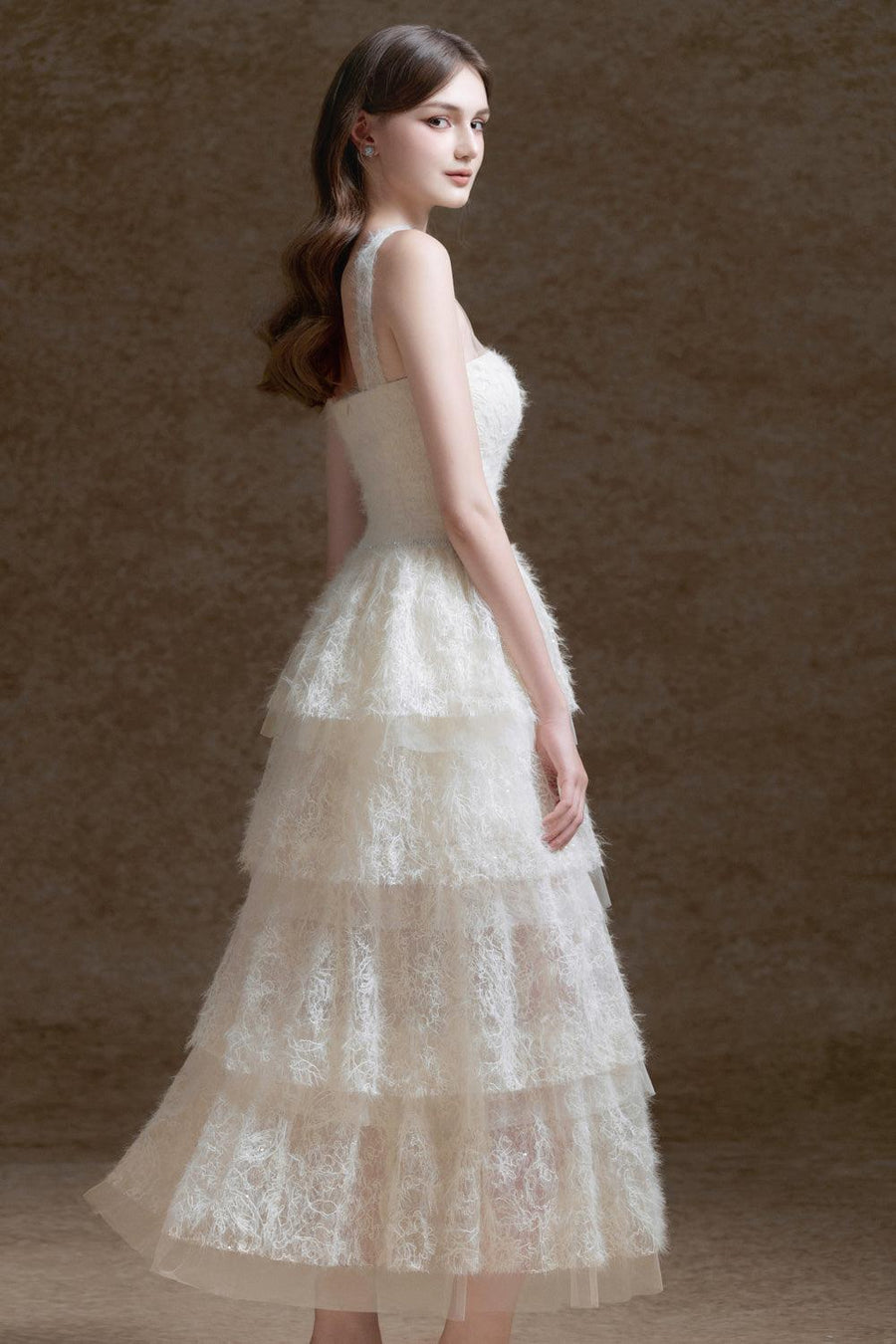 Miyu Layered Sleeveless Lace Midi Dress Midi Dress Delicate