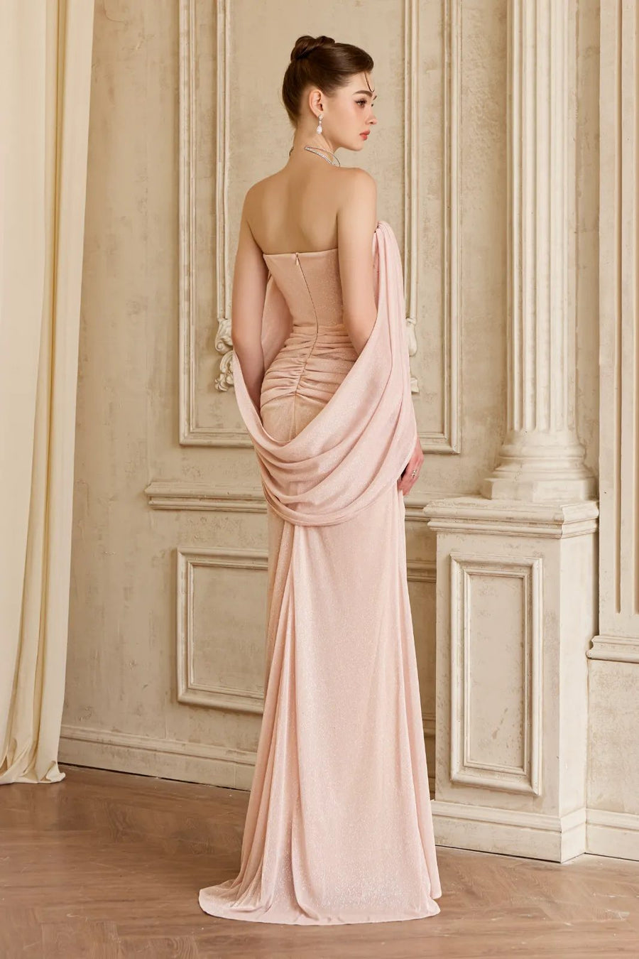 Morven Draped Maxi Dress 4