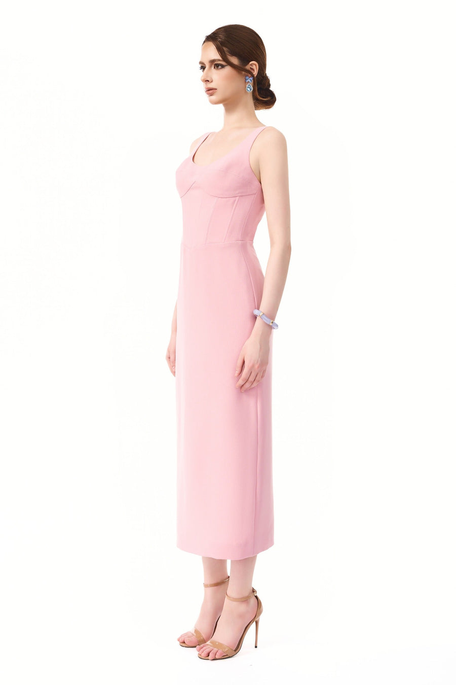 Aela Scoop Neck Midi Dress 4