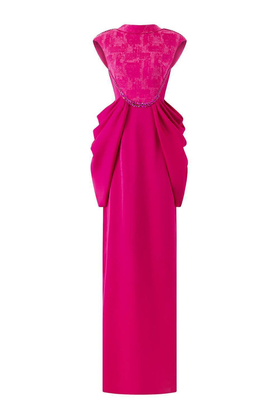 Muse Sheath Cap Sleeved Satin Floor Length Dress Gown Dress I.H.F Atelier