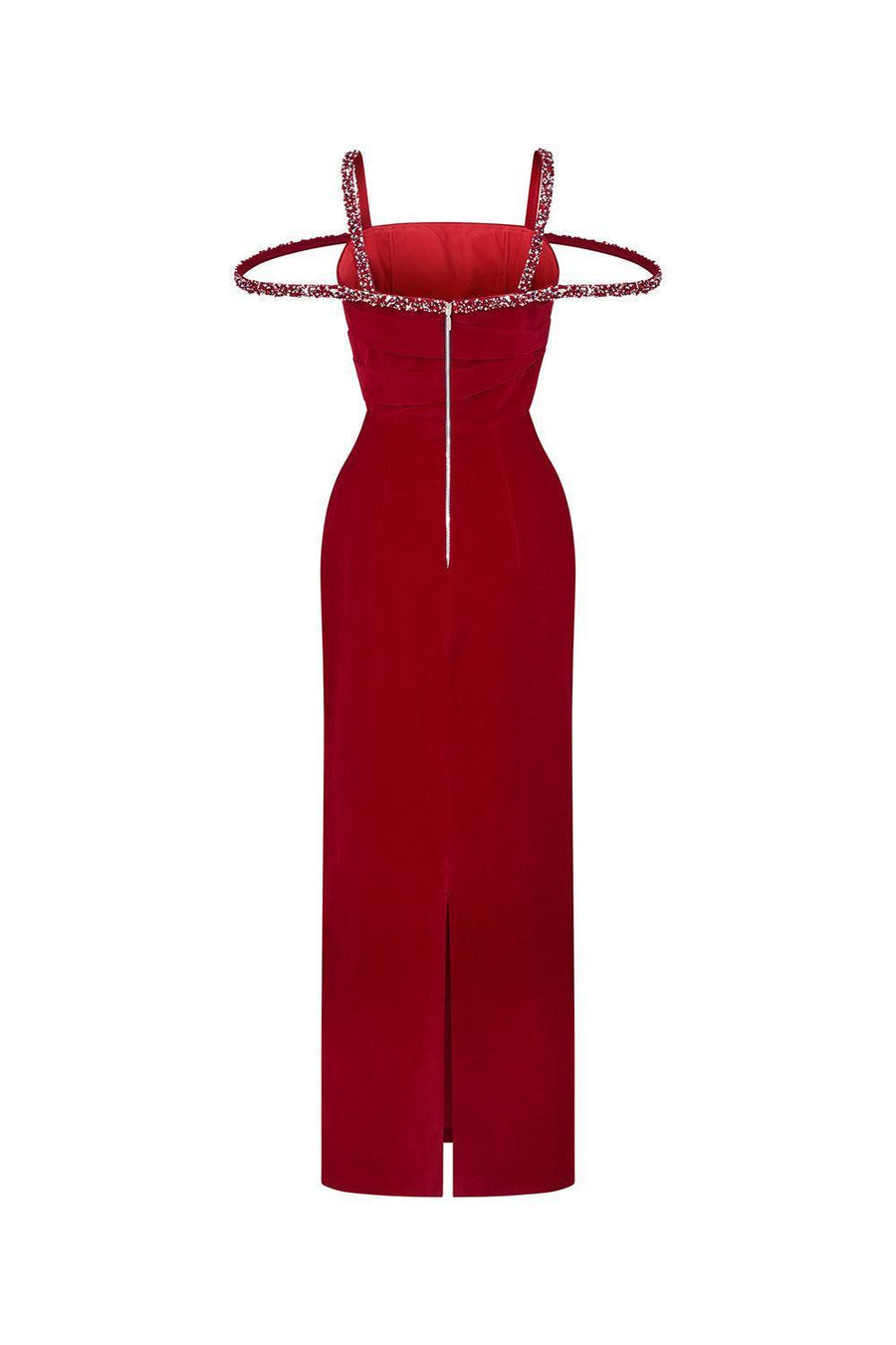 Mystic Sheath Square Neck Velvet Ankle Length Dress Maxi Dress Calista de Minh Thanh