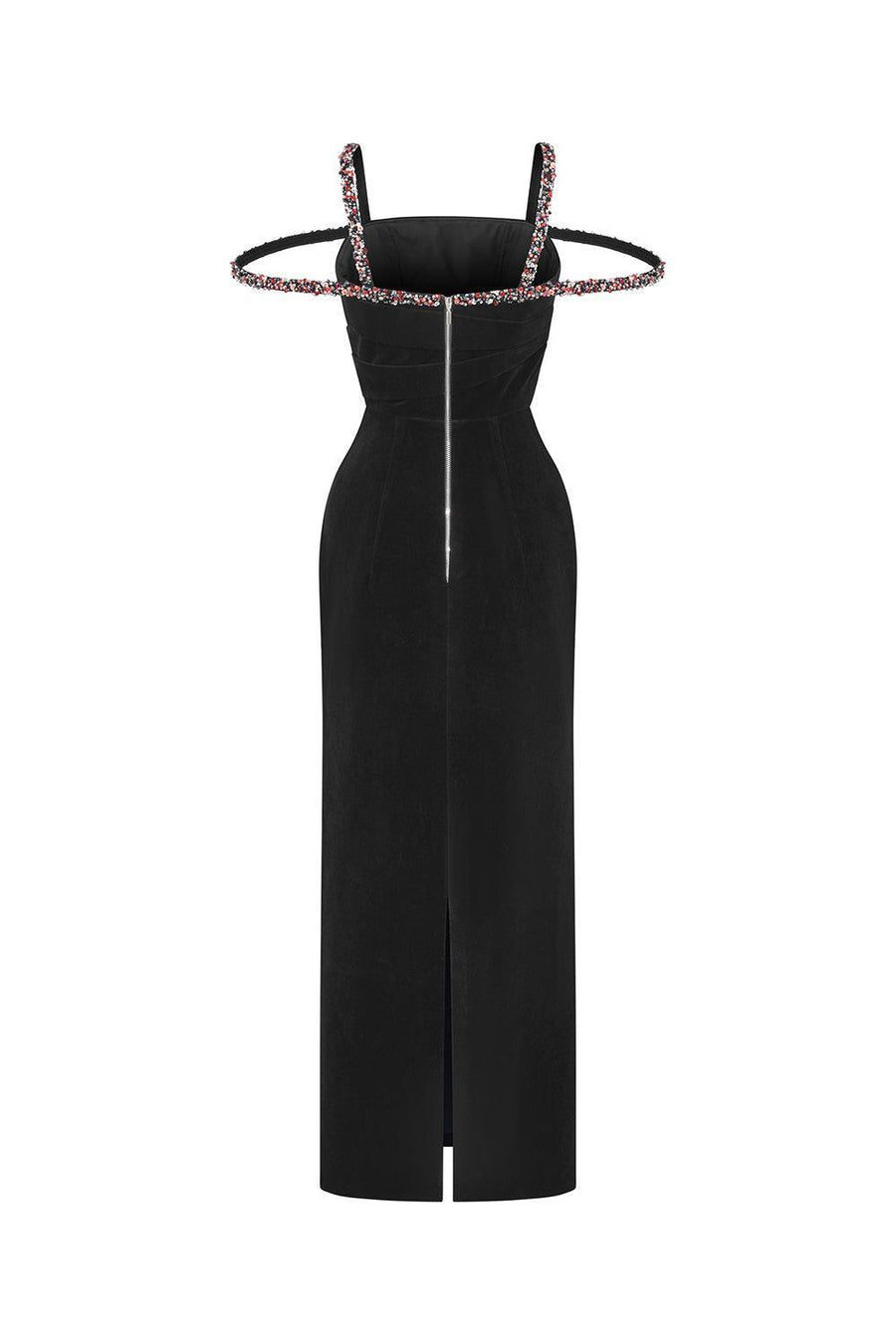 Mystic Sheath Square Neck Velvet Ankle Length Dress Maxi Dress Calista de Minh Thanh