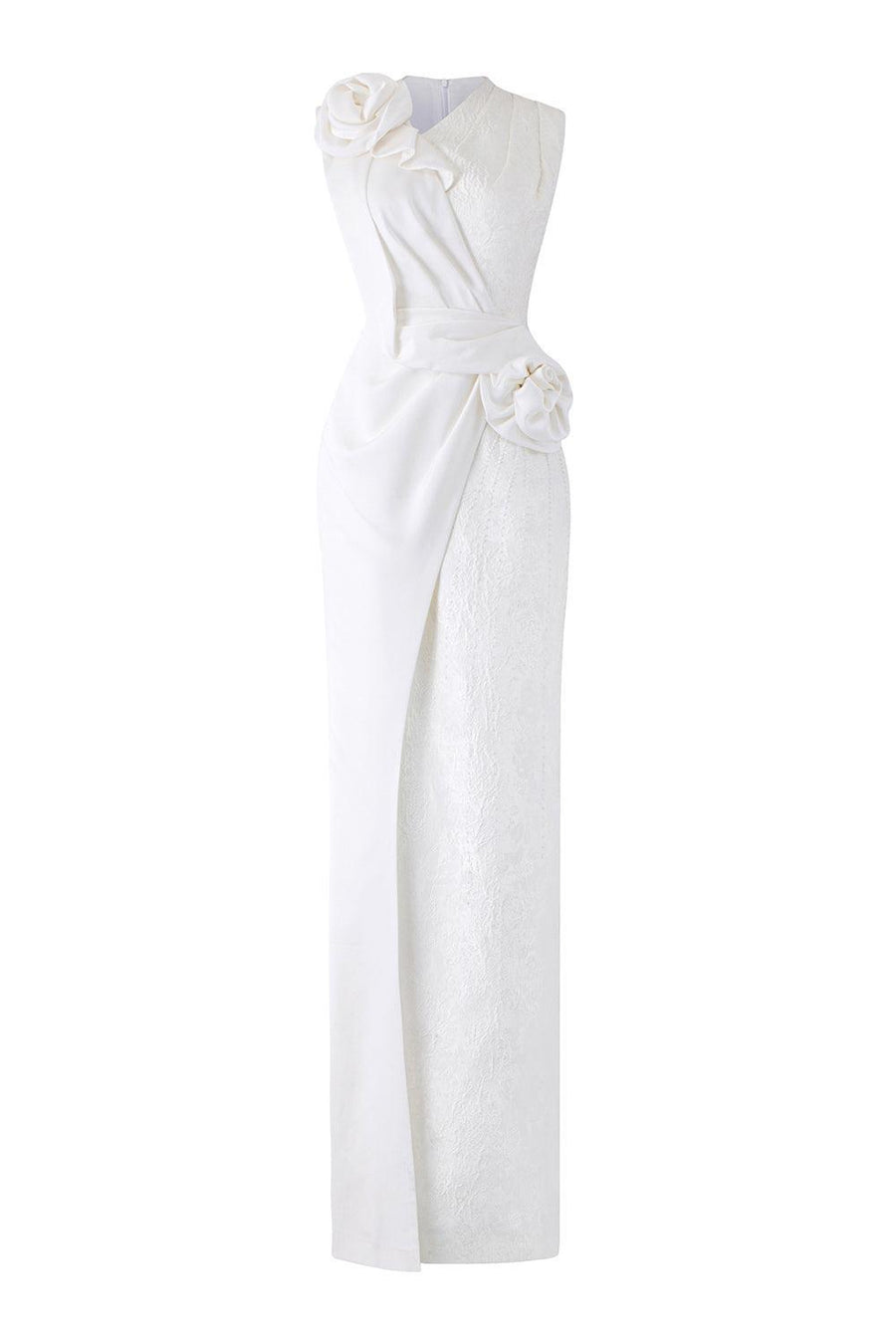 Nocturne Sheath Back Slit Jacquard Floor Length Dress Gown Dress I.H.F Atelier