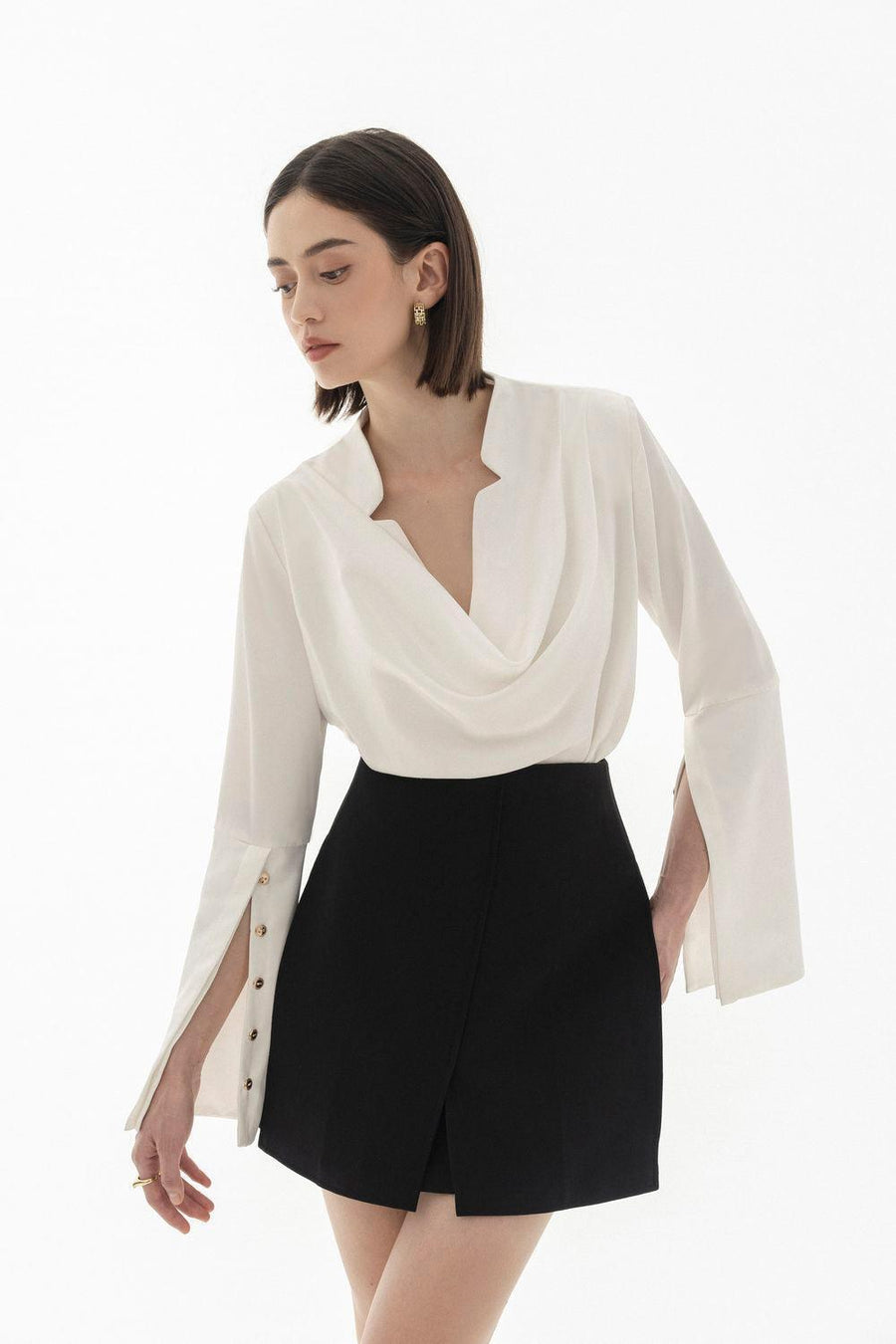 Nora A-line Back Zipper Polycotton Mini Skirt Skirt Eegen Studio