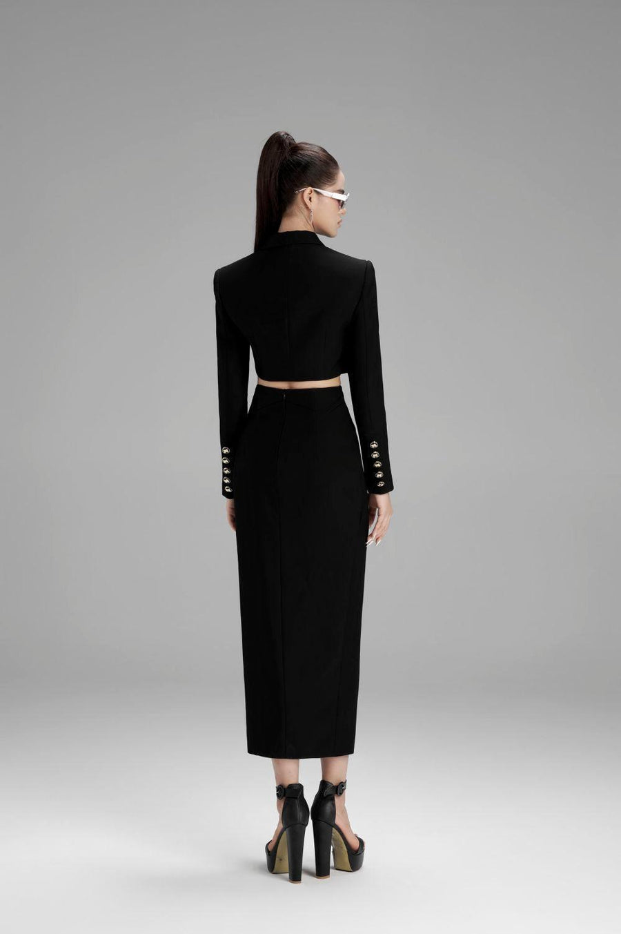 Nova Pencil High Waist Polycotton Midi Skirt Skirt Cordia