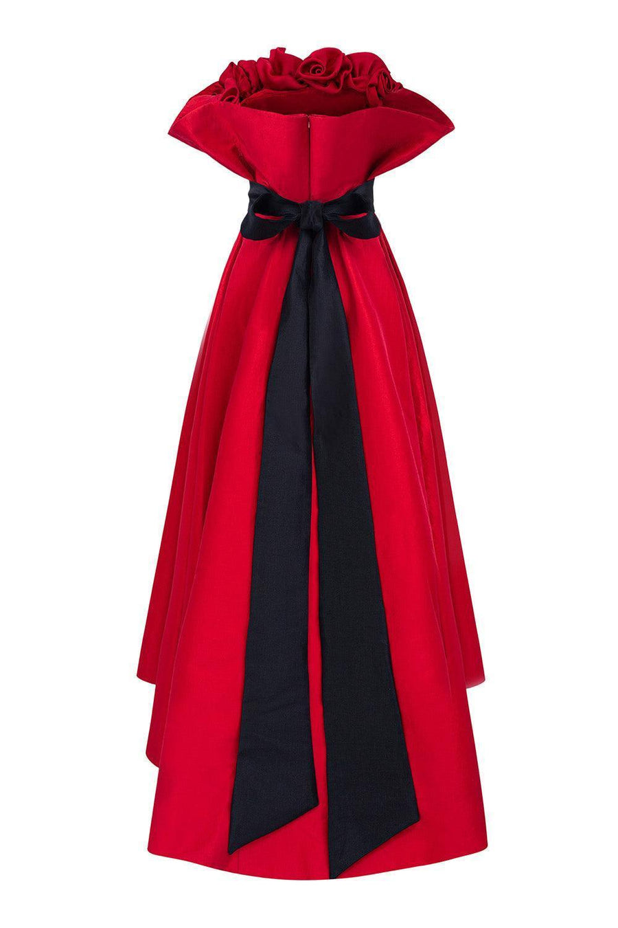 Novalee A-line Draped Taffeta High-low Dress Gown Dress I.H.F Atelier