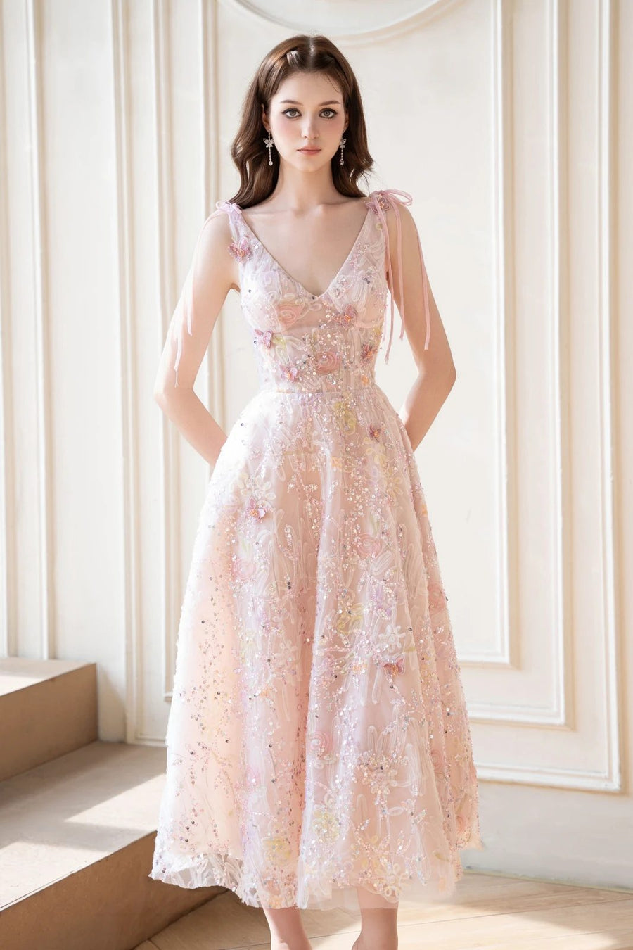 Nyla Sequin Midi Dress 2