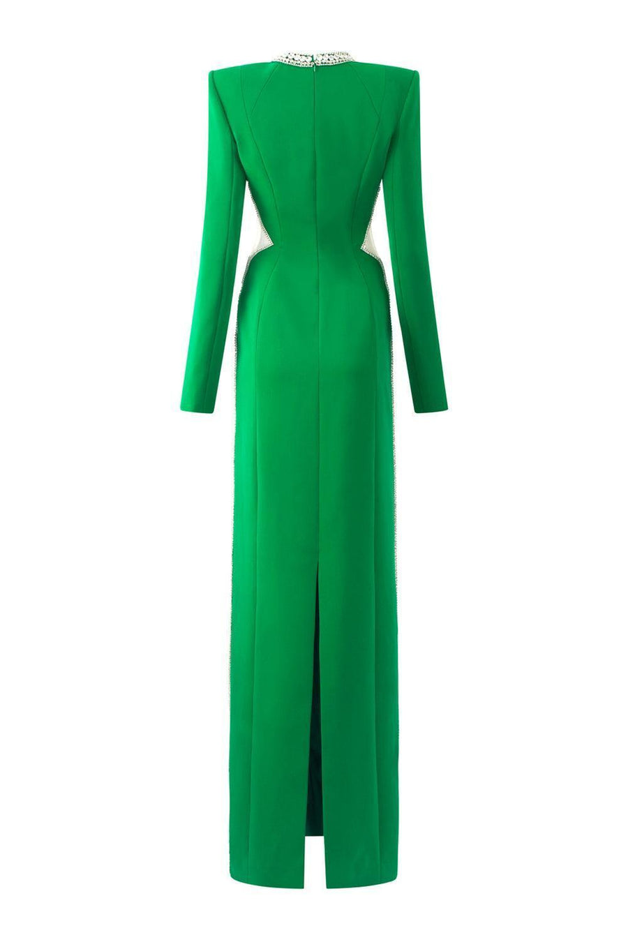 Oasis Sheath Round Neck Velvet Floor Length Dress 5