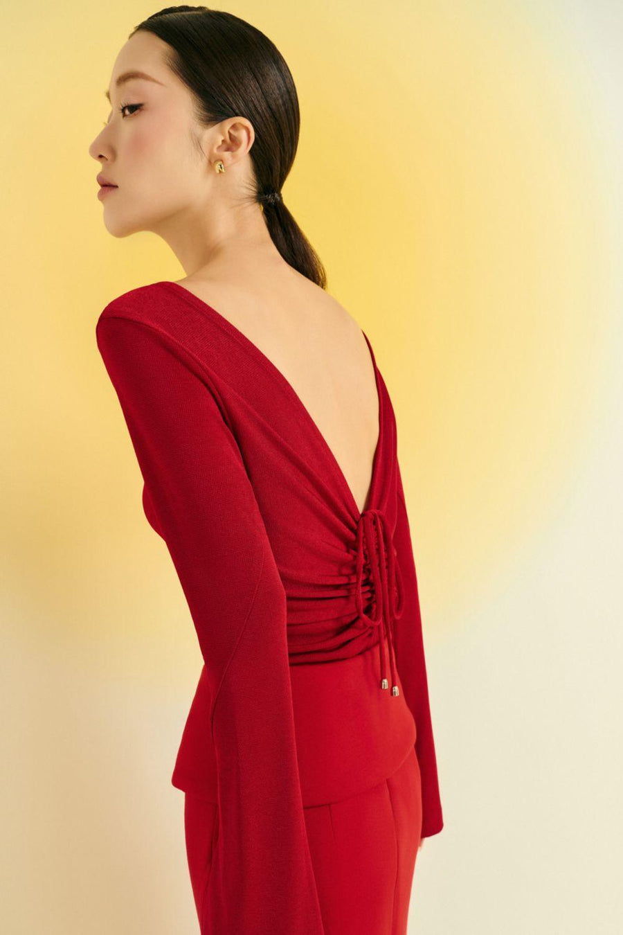 Orchid Bodycon Long Sleeved Spandex Top Long Sleeved Top Eegen Studio