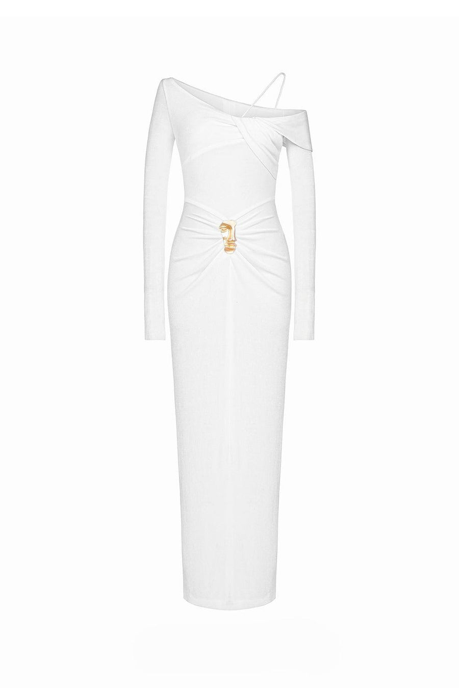 Parade Bodycon Asymmetric Neck Spandex Maxi Dress Maxi Dress LaLING