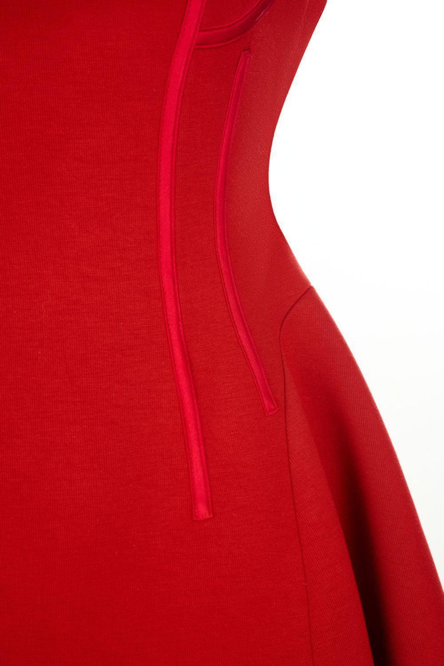 Peony Fit and Flare Round Neck Cotton Blend Mini Dress Mini Dress Eegen Studio