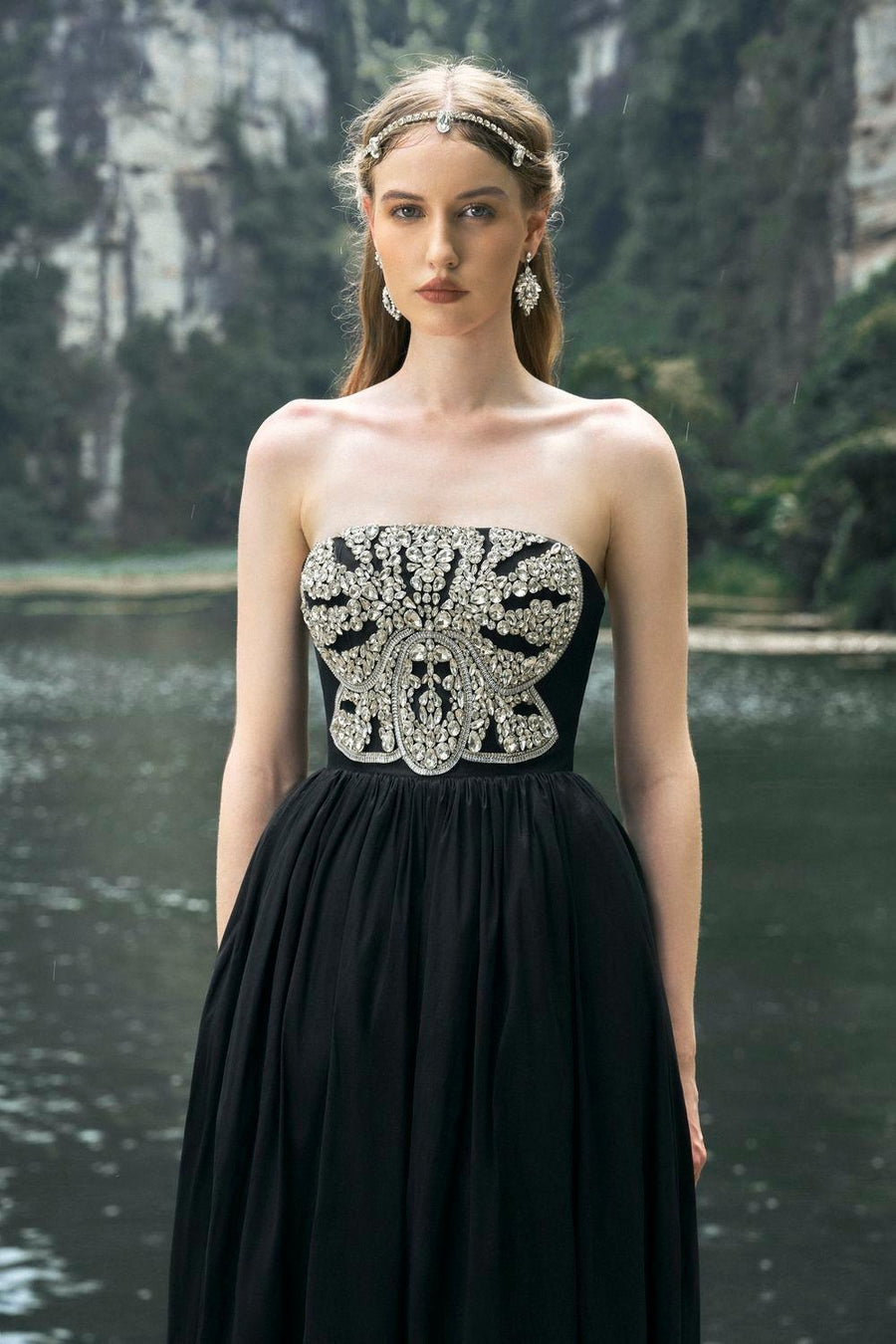 Pilgrim Ball Gown Straight Across Neck Taffeta Floor Length Dress 14