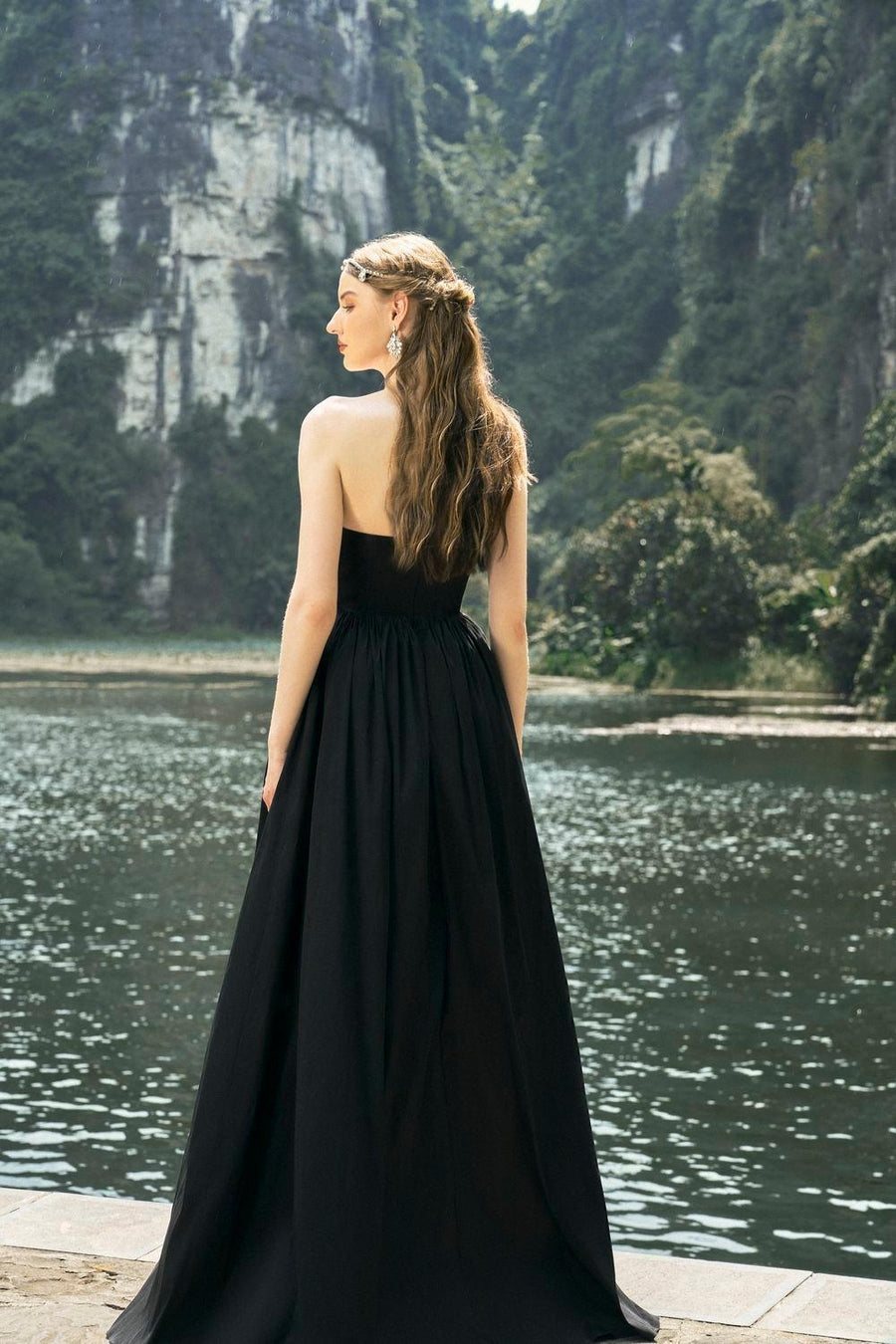Pilgrim Ball Gown Straight Across Neck Taffeta Floor Length Dress 16
