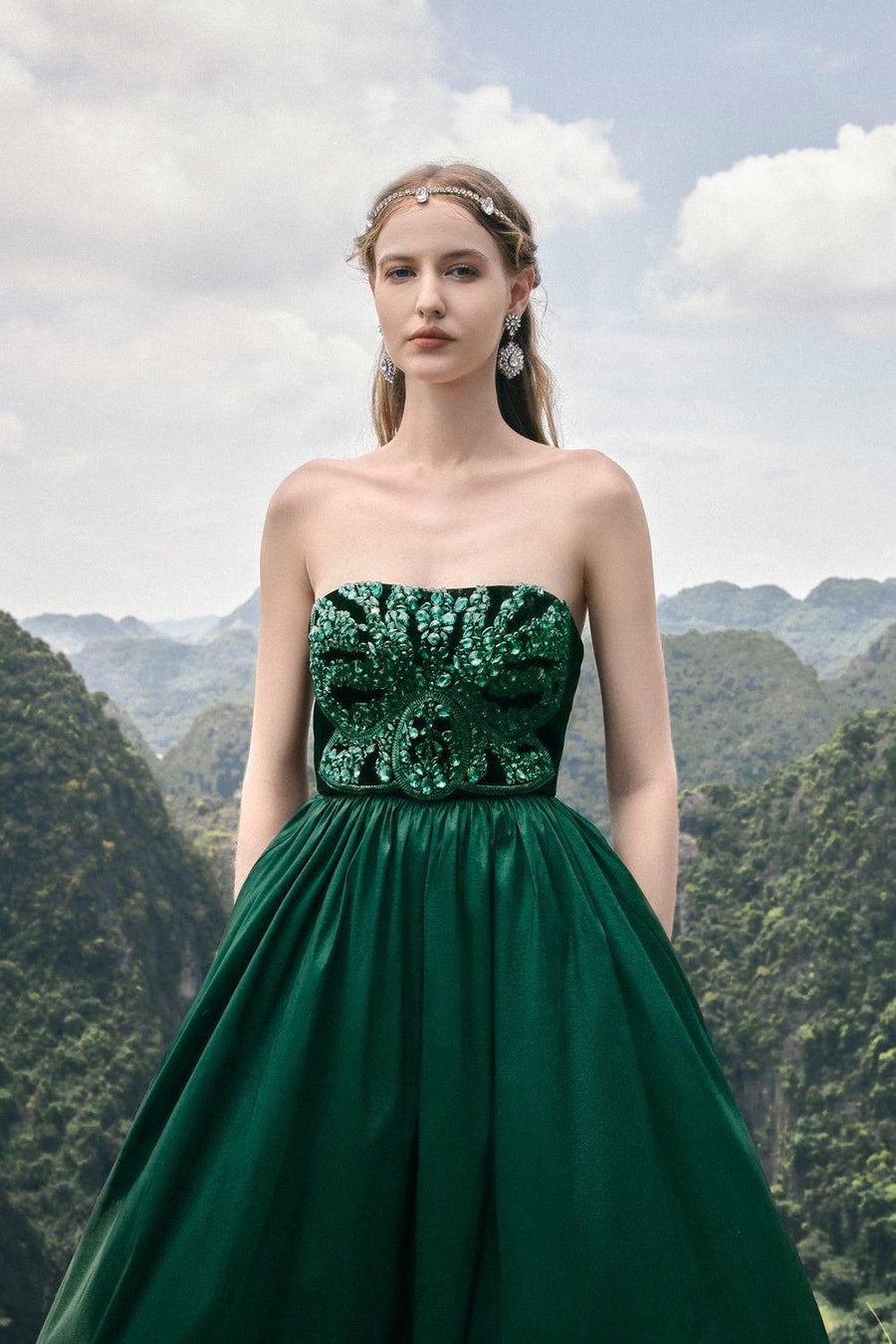 Pilgrim Ball Gown Straight Across Neck Taffeta Floor Length Dress 2