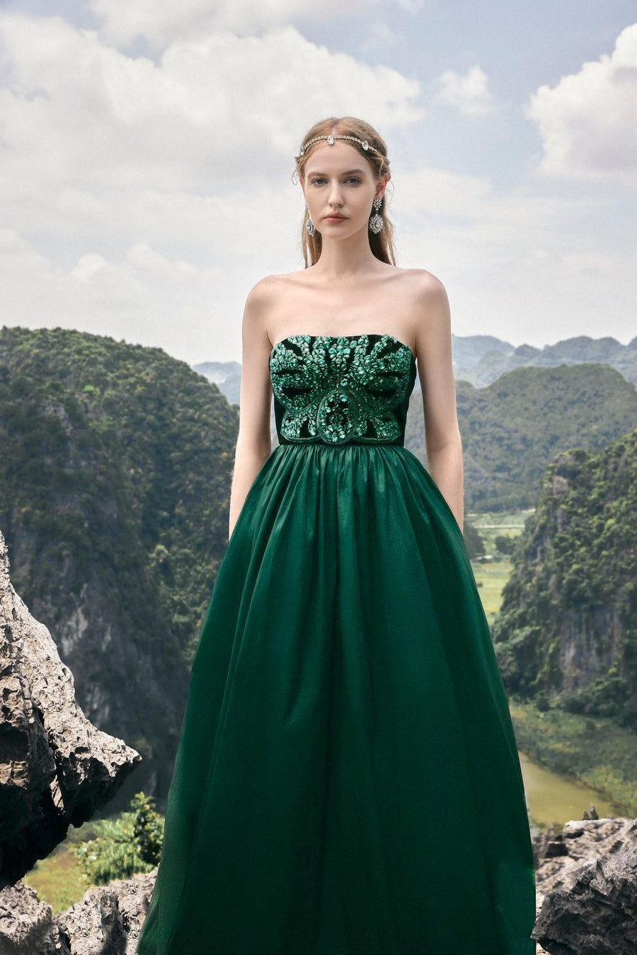 Pilgrim Ball Gown Straight Across Neck Taffeta Floor Length Dress 4