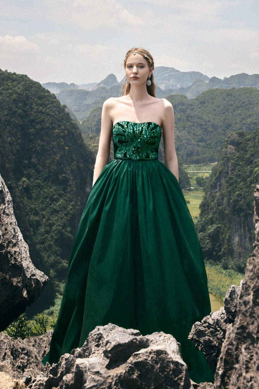 Pilgrim Ball Gown Straight Across Neck Taffeta Floor Length Dress 6