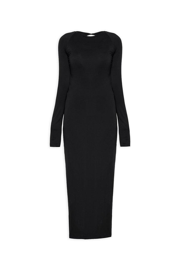 Placido Pencil Long Sleeved Cotton Spandex Midi Dress