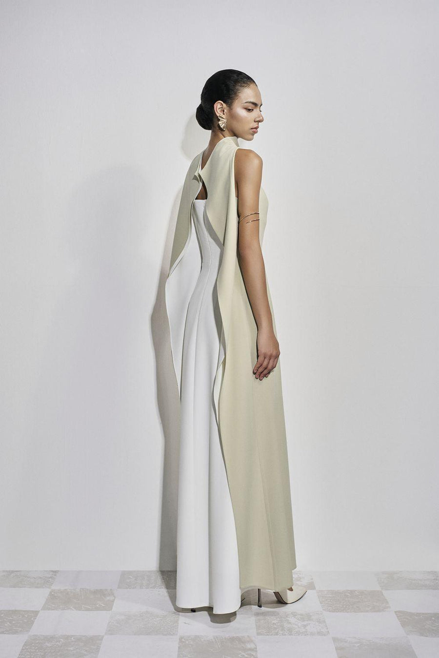 Poppy Trumpet Sleeveless Satin Floor Length Dress 8
