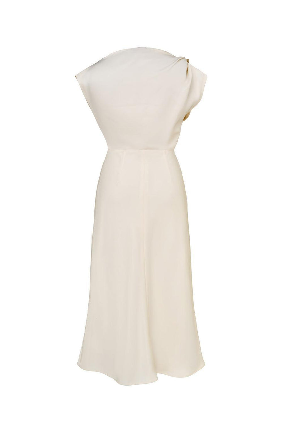 Posy Sheath Asymmetric Neck Taffeta Midi Dress Midi Dress IVY moda