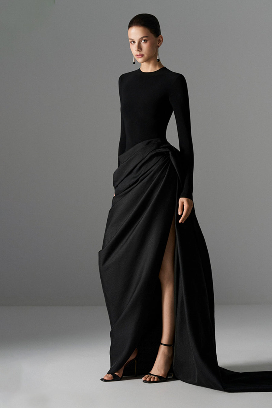 Serpentine Draped Maxi Dress 3