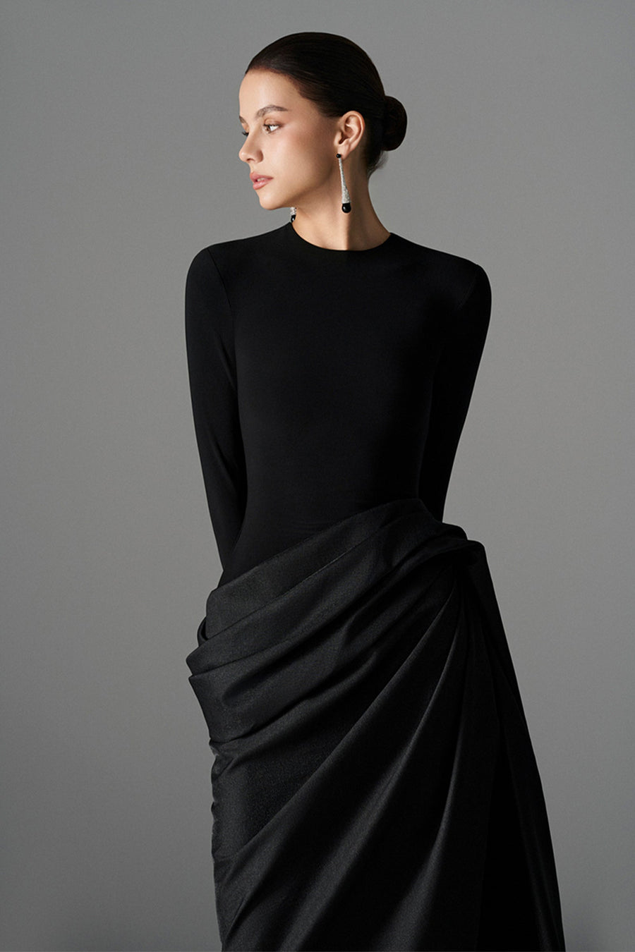 Serpentine Draped Maxi Dress 5