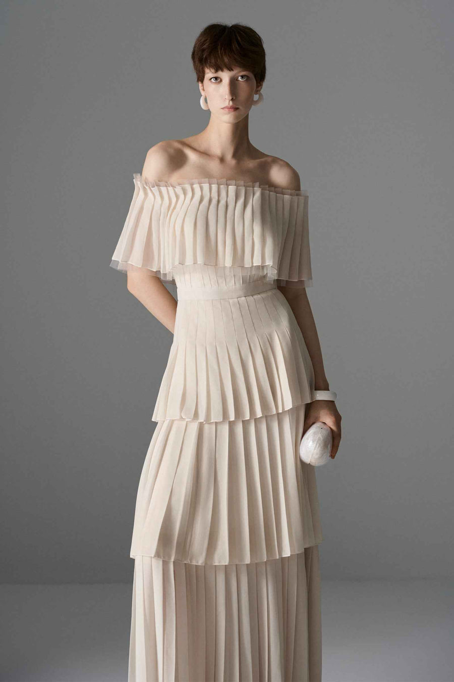 Ethereal Pleated Maxi Dress