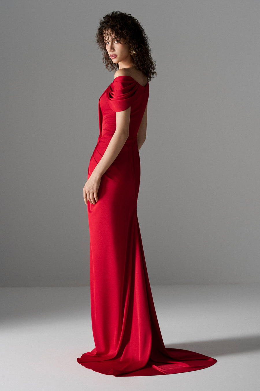 Scarlet Draped Maxi Dress 3