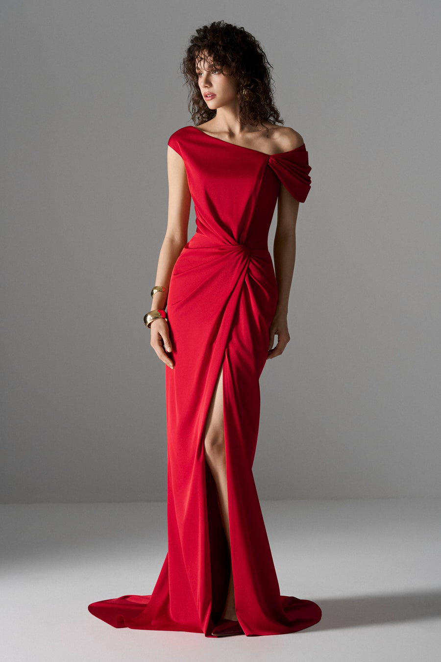 Scarlet Draped Maxi Dress 2