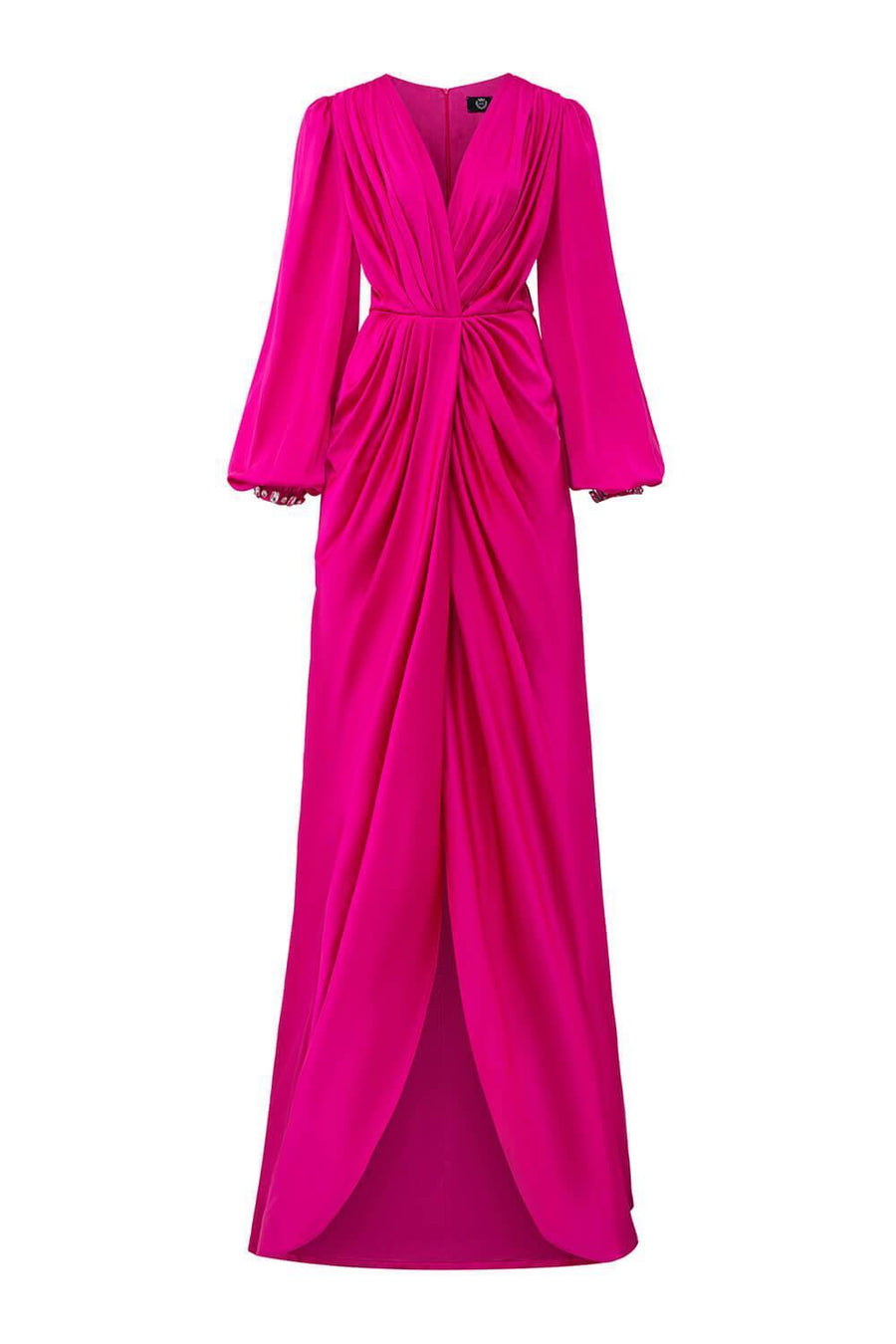 Prelude Slit Bishop Sleeved Satin Floor Length Dress Gown Dress I.H.F Atelier