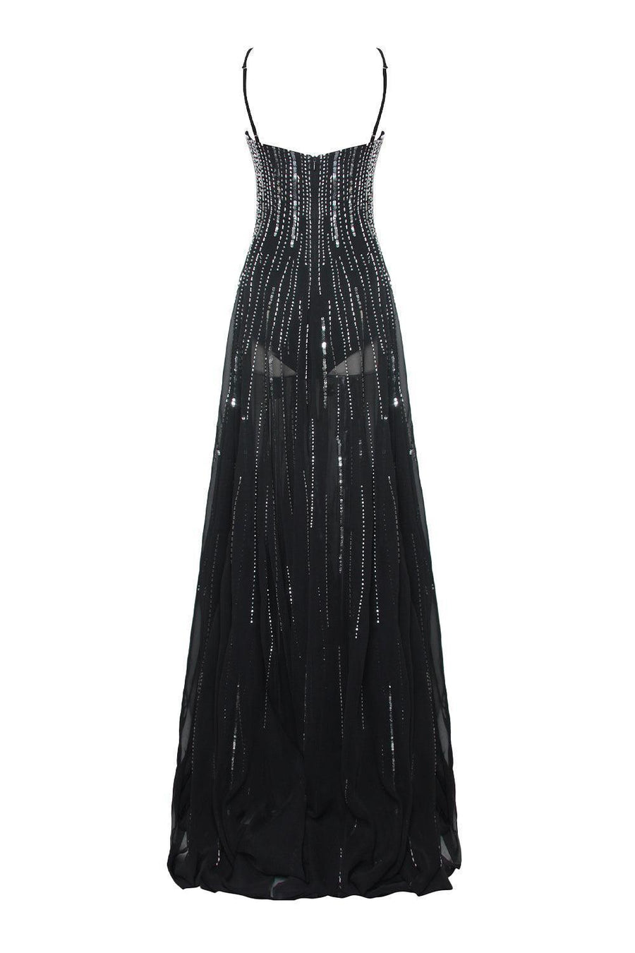 Radha A-line Cut-Out Chiffon Floor Length Dress Gown Dress CEM